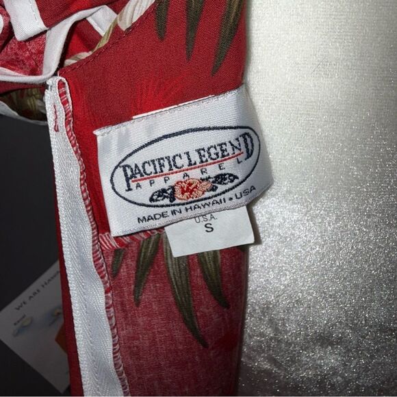 Pacific Legends Hawaiian Red and White Dress Size Small - Picture 4 of 15